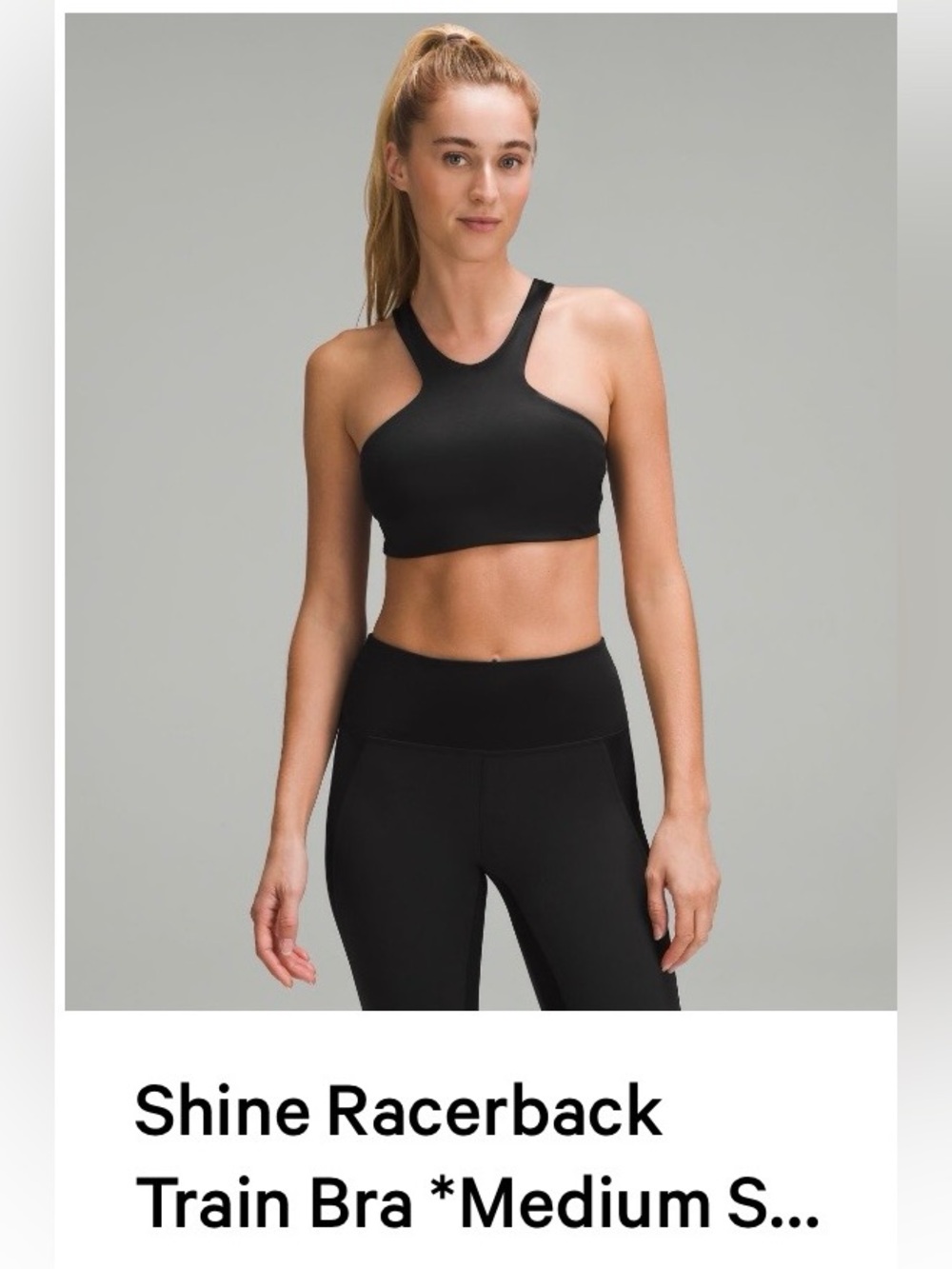 lululemon athletica Shine Racerback Sports Bra - Black